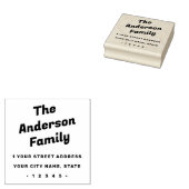 Retro-fette Typografie-Rücksendeadresse Gummistempel (Stempel)