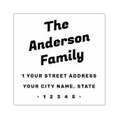 Retro-fette Typografie-Rücksendeadresse Gummistempel (Prägung)