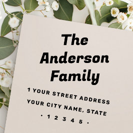 Retro-fette Typografie-Rücksendeadresse Gummistempel