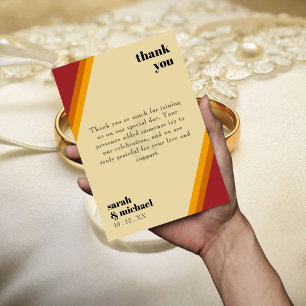 Retro-Feuerherz gestreift die perfekte Match-Hochz Dankeskarte