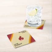 Retro-Feuerherz gestreift die perfekte Match-Hochz Rechteckiger Pappuntersetzer (Vor Ort)