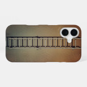 Retro-Feuerleitertreppe iPhone 16 Hülle (Rückseite (Horizontal))