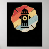 Retro Feuerwehrmann Feuerlöschmittel Vintag Poster (Vorne)