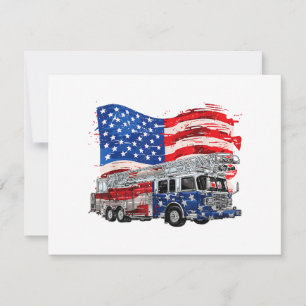 Retro-Feuerwehrmann Feuerwehrmann USA Flag 4.