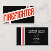 Retro-Feuerwehrmann Visitenkarte (Vorne/Hinten)