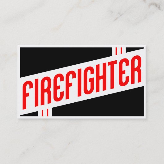 Retro-Feuerwehrmann Visitenkarte (Vorderseite)