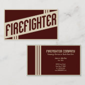 Retro-Feuerwehrmann Visitenkarte (Vorne/Hinten)