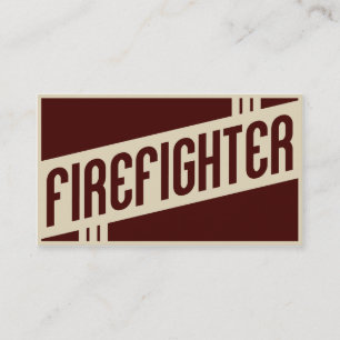 Retro-Feuerwehrmann Visitenkarte