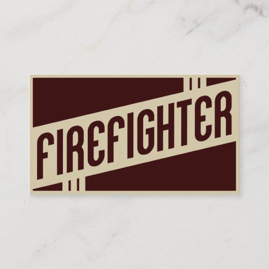 Retro-Feuerwehrmann Visitenkarte (Vorderseite)