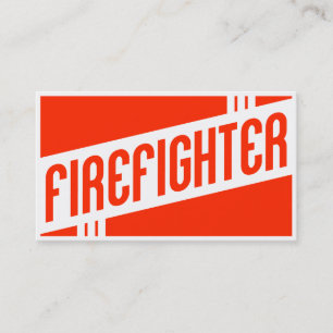 Retro-Feuerwehrmann Visitenkarte