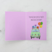 Retro Fiat 500 Card zum Geburtstag Karte (Innenseite)