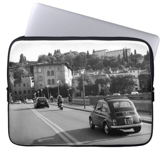Retro Fiat 500 in Florenz Laptopschutzhülle (Vorderseite)