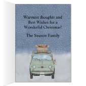 Retro Fiat 500 individuell anpassbare Fotokarte (Innen (Rechts))