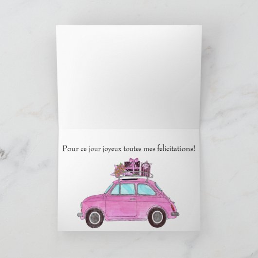 Retro Fiat 500 Karte (Innenseite)