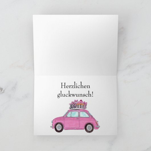 Retro Fiat 500 Karte (Innenseite)