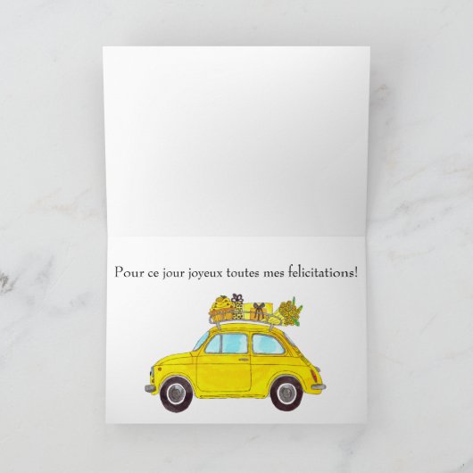 Retro Fiat 500 Karte (Innenseite)