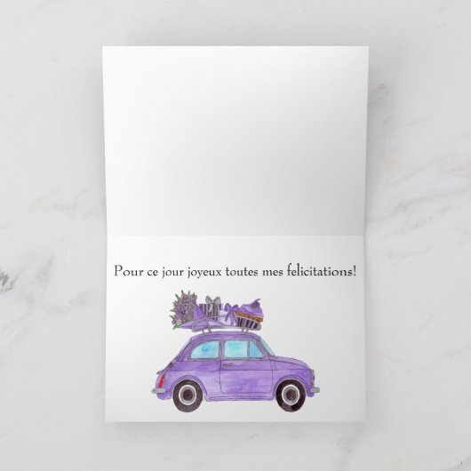 Retro Fiat 500 Karte (Innenseite)