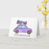 Retro Fiat 500 Karte (Gelbe Blume)