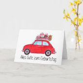Retro Fiat 500 Karte (Gelbe Blume)