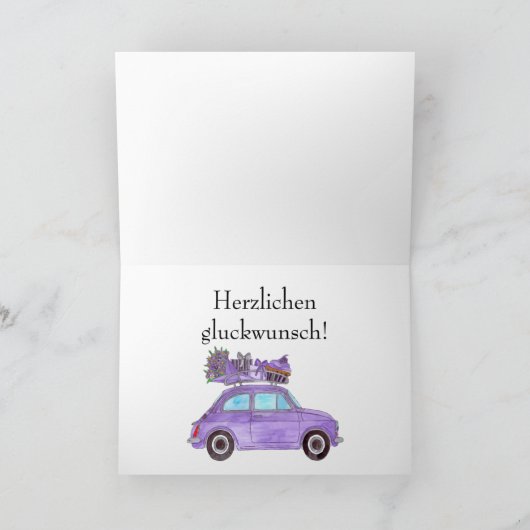 Retro Fiat 500 Karte (Innenseite)