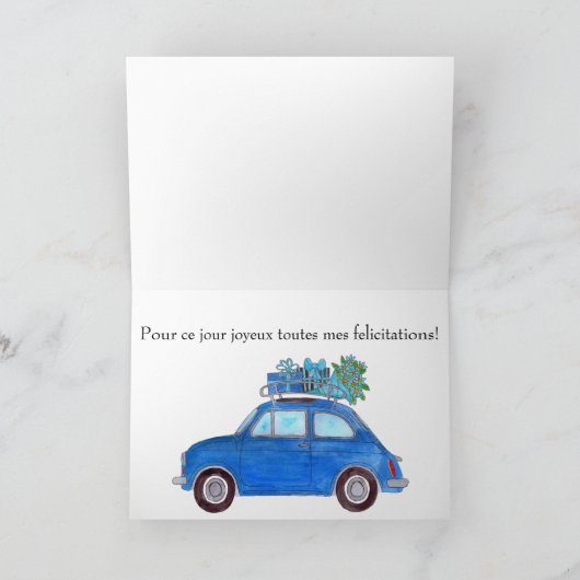 Retro Fiat 500 Karte (Innenseite)