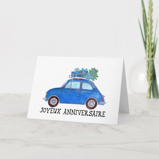 Retro Fiat 500 Karte (Vorderseite)