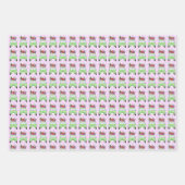 Retro Fiat 500 mit Weihnachtsgeschenken Geschenkpapier Set (Vorderseite 3)