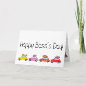 Retro Fiat 500´s Boss's Day Karte (Vorderseite)