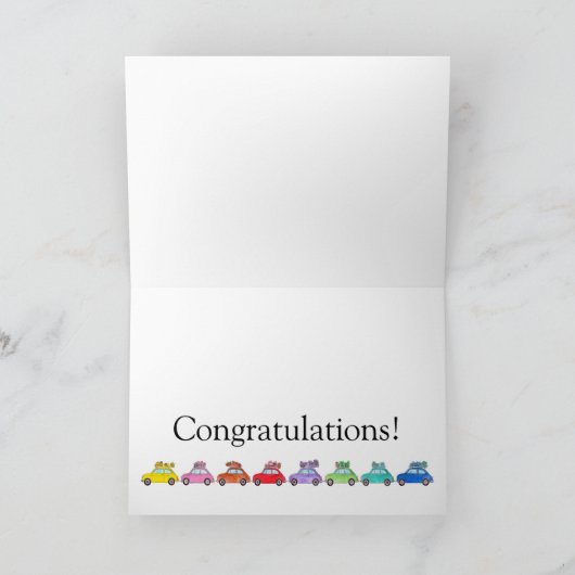 Retro Fiat 500´s Geburtstag Karte (Innenseite)