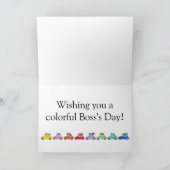 Retro Fiat 500s Boss's Day Karte (Innenseite)