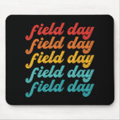 Retro Field day Gelbe Feldspiele Lehrer Mousepad (Vorne)