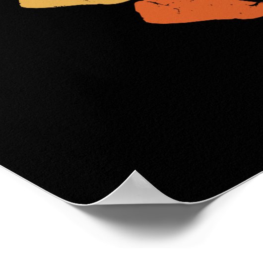 Retro Field Hockey Game Player, Field Hockey Sport Poster (Ecke)