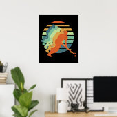 Retro Field Hockey Game Player, Field Hockey Sport Poster (Heimbüro)