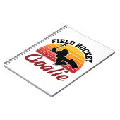 Retro Field Hockey Goalie Player Notizblock (Linke Seite)