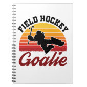 Retro Field Hockey Goalie Player Notizblock (Vorderseite)