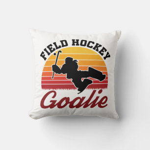 Retro-Field-Hockey-Torhüter-Spieler Kissen