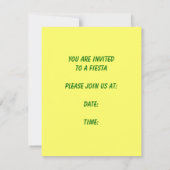 Retro FIESTA Einladung FARBE PARTY START (Rückseite)