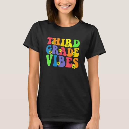 Retro Fifth 3rd grade vibes back to school teacher T-Shirt (Vorderseite)