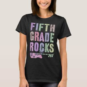 Retro FIFTH GRADE ROCKS Lehrerin Rockstar Team 5. T-Shirt