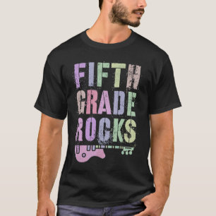 Retro FIFTH GRADE ROCKS Lehrerin Rockstar Team 5. T-Shirt