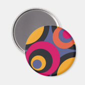 Retro Fifties Abstrakt Art Magnet (Vorderseite/Rückseite)