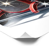 RETRO FIFTIES Button Up Girl Fotodruck (Ecke)