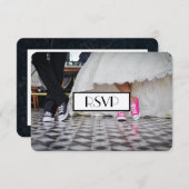 Retro Fifties Diner Hochzeitspaar UAWG RSVP Karte (Vorne/Hinten)