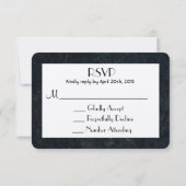 Retro Fifties Diner Hochzeitspaar UAWG RSVP Karte (Rückseite)