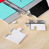 Retro Fifties Diner mit Holding Handgriffen Puzzle (Seite)