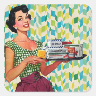 Retro Fifties Frauen antike Grafik Sticker