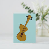 Retro Fifties Guitar Postkarte (Stehend Vorderseite)