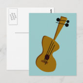 Retro Fifties Guitar Postkarte (Vorne/Hinten)