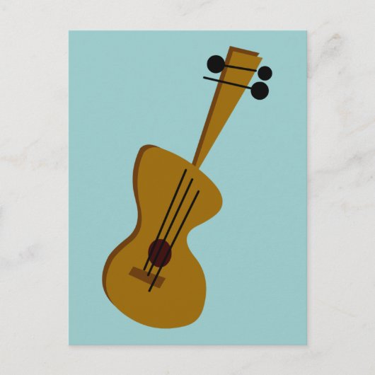 Retro Fifties Guitar Postkarte (Vorderseite)