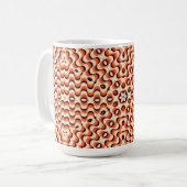 Retro Fifties Nahtlose Abstrakte Kunst Kaffeetasse (Vorderseite Links)